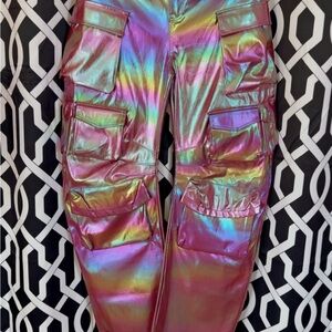 Holographic Cargo Pants